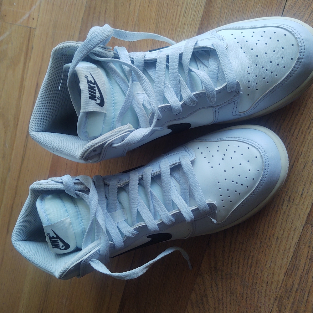 Nike Dunk High Football Grey Black Size 6.5y - Picture 8 of 12